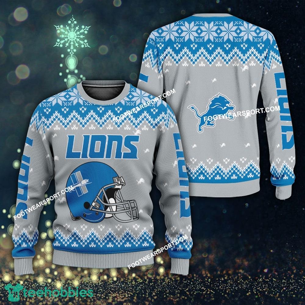 New Style Helmet Detroit Lions Christmas Sweater Gift For Adult