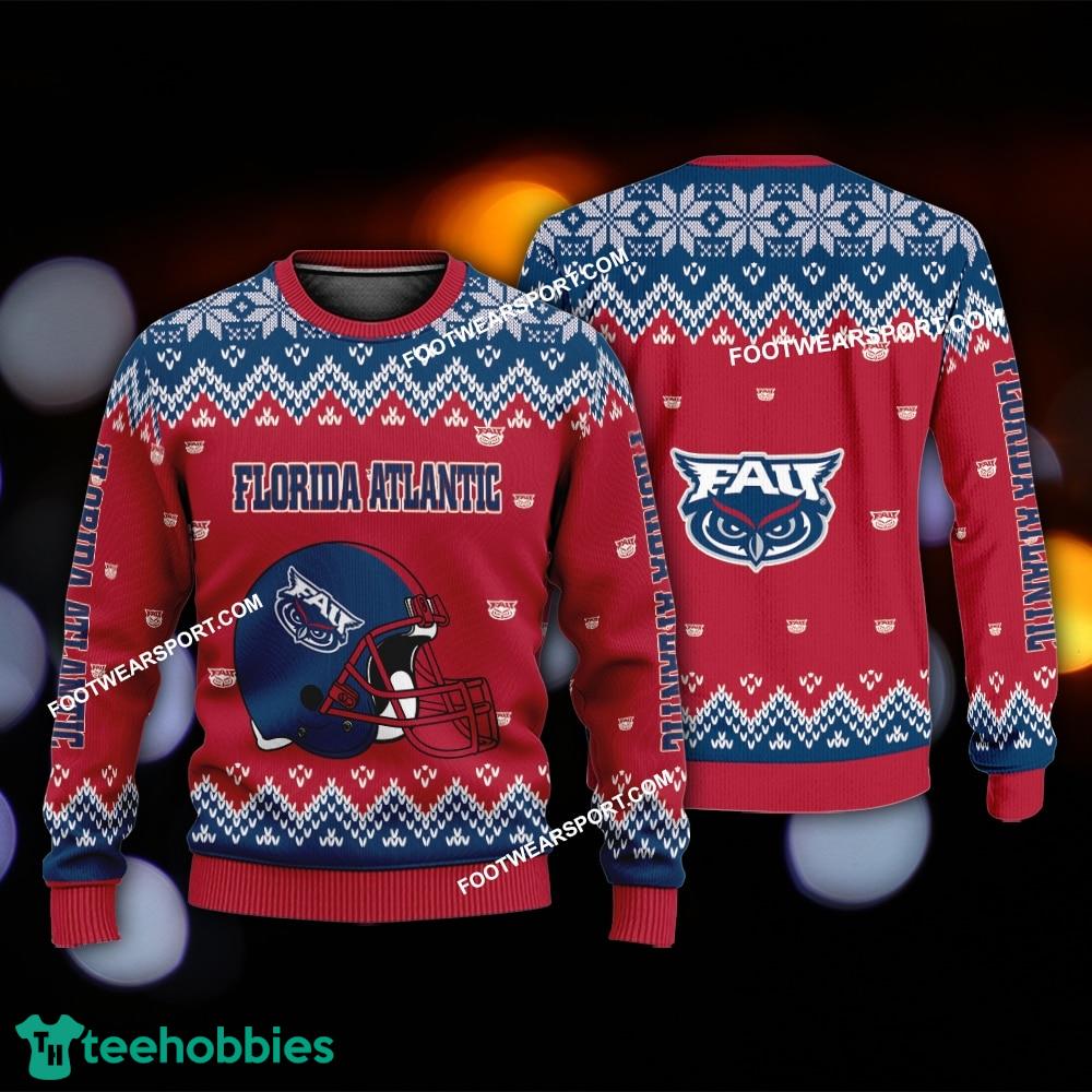 New Style Helmet Florida Atlantic Owls Christmas Sweater AOP For Men Women