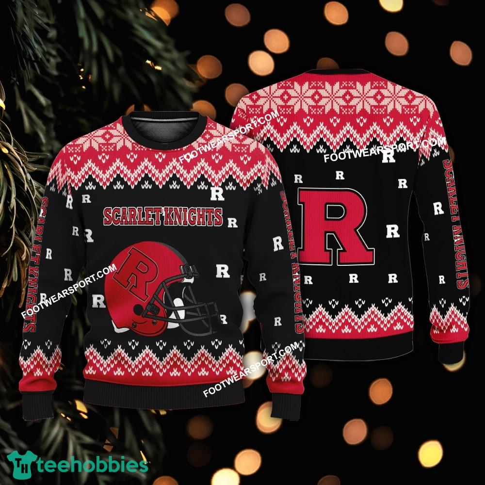 New Style Helmet Rutgers Scarlet Knights Xmas Sweater For Men Women