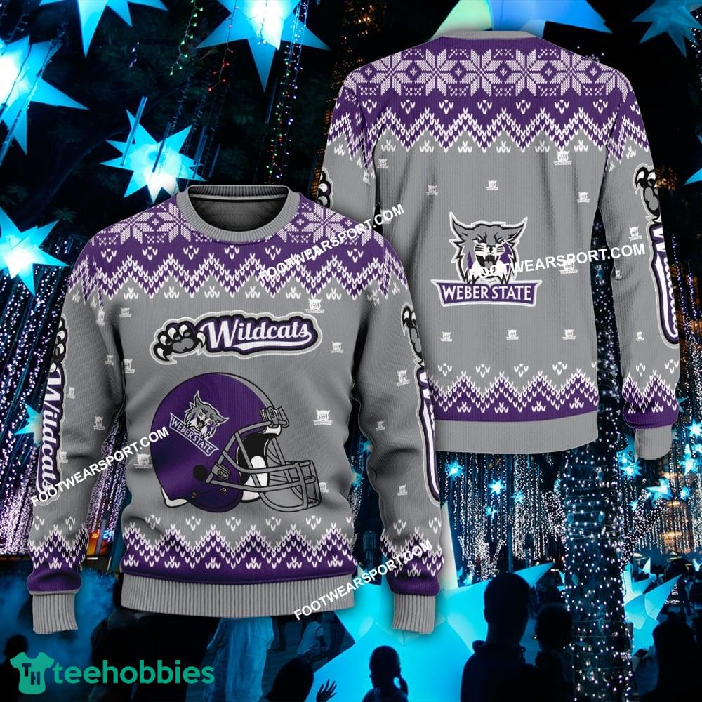 New Style Helmet Weber State Wildcats Christmas Sweater Gift For Adult