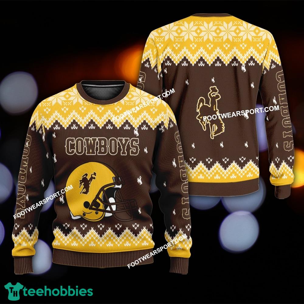 New Style Helmet Wyoming Cowboys Christmas 3D Sweater For Men Women