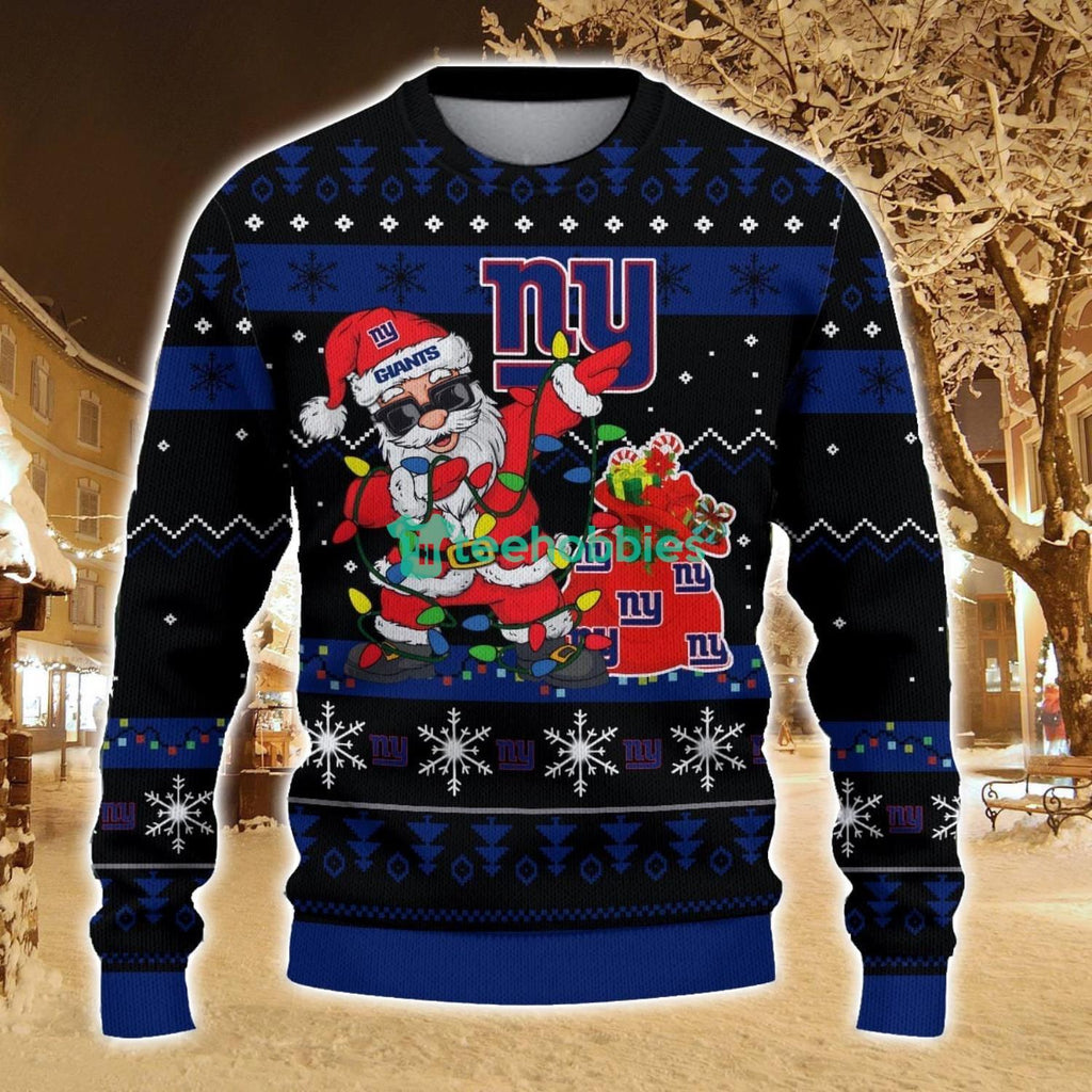 New York Giants Santa Claus Ugly Christmas Sweater All Printed Sweater For Fans Gift Ideas