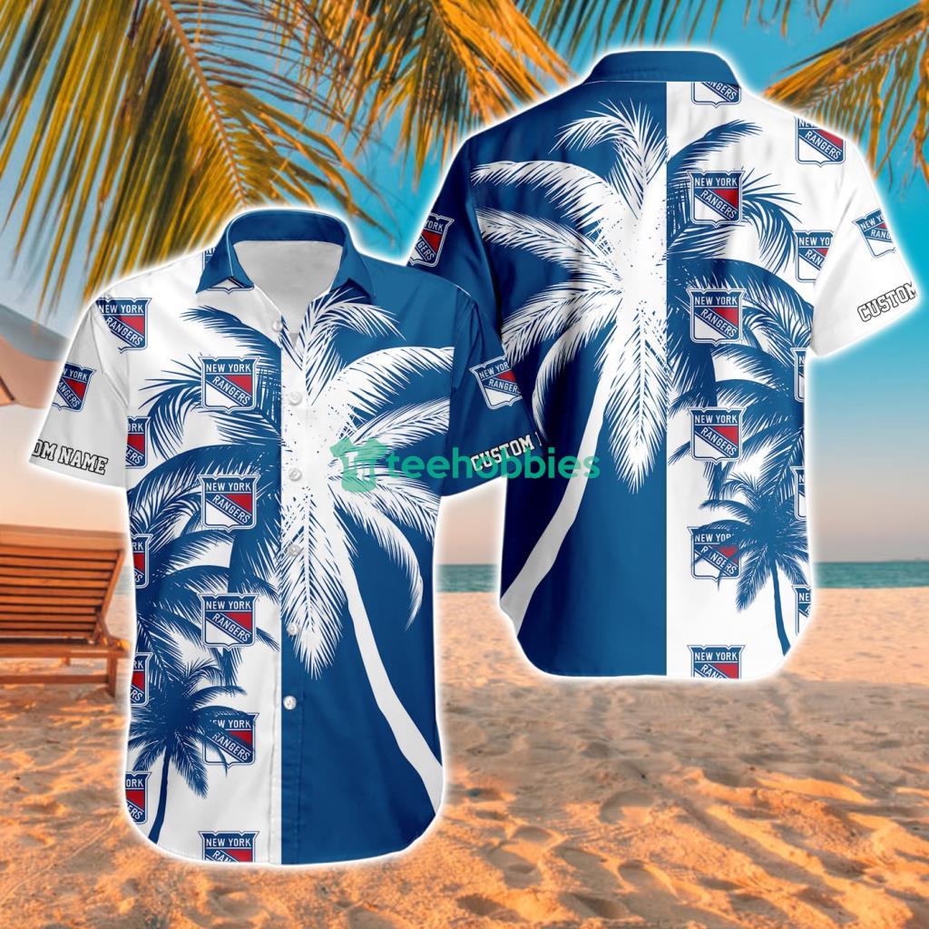 New York Rangers Aloha Tropical Hawaiian Shirt For Men And Women Custom Name