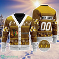 NHL Chicago BlackHawks Personalized Name And Number All Over Print 3D Ugly Christmas Sweater Christmas Gift