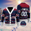 NHL Columbus Blue Jackets Personalized Name And Number All Over Print 3D Ugly Christmas Sweater Christmas Gift