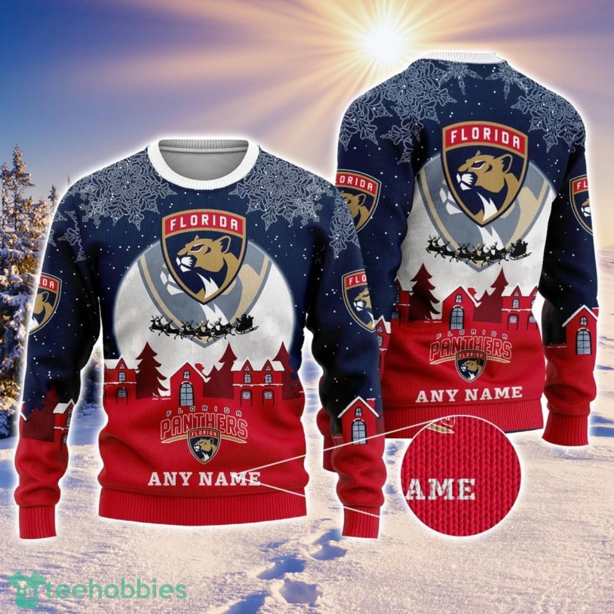NHL Florida Panthers Personalized Name Ugly Christmas Sweater Christmas Gift For Sport Fans