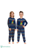 NHL Grinch Edmonton Oilers Custom Name Christmas Knitting Pattern Matching Family Pajamas Set