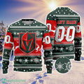 NHL Vegas Golden Knights Personalized Name And Number 3D Sweater For Christmas Holiday Personalized Gift
