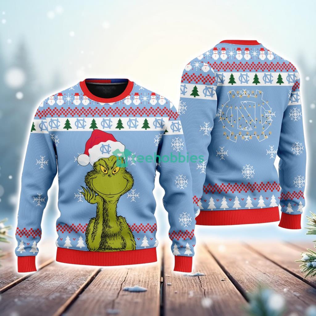 North Carolina NCAA The Grinch Funny Merry Christmas Uglly Sweater 3D New Trend