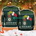 Oakland Athletics Mlb Grinch Hand Ugly Christmas Sweater 3D