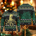Octopus Ugly Christmas Xmas Holiday Sweater Octopus Christmas Wool Sweater