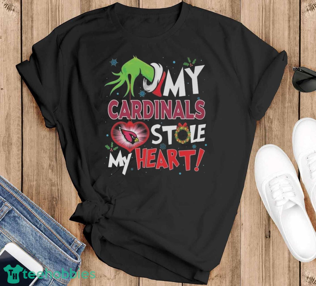 Grinch Hand My Arizona Cardinals Stole My Heart Football 2024 Shirt