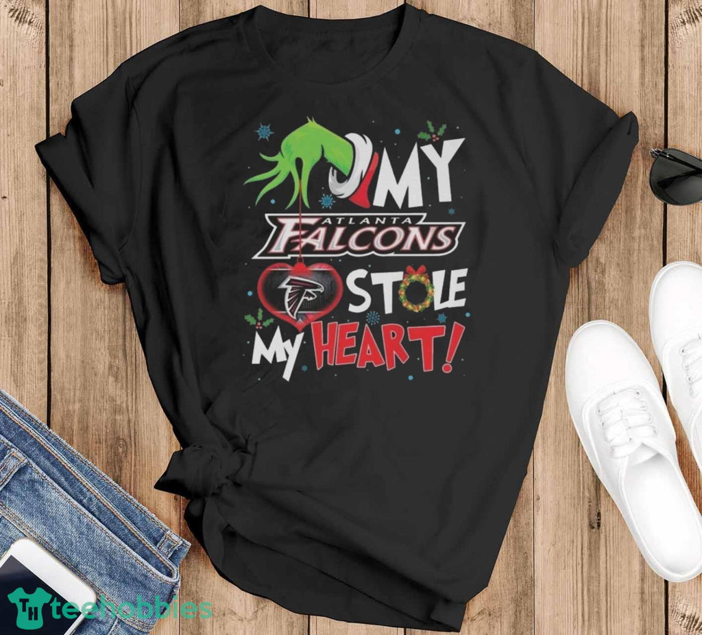 Grinch Hand My Atlanta Falcons Stole My Heart Football 2024 Shirt