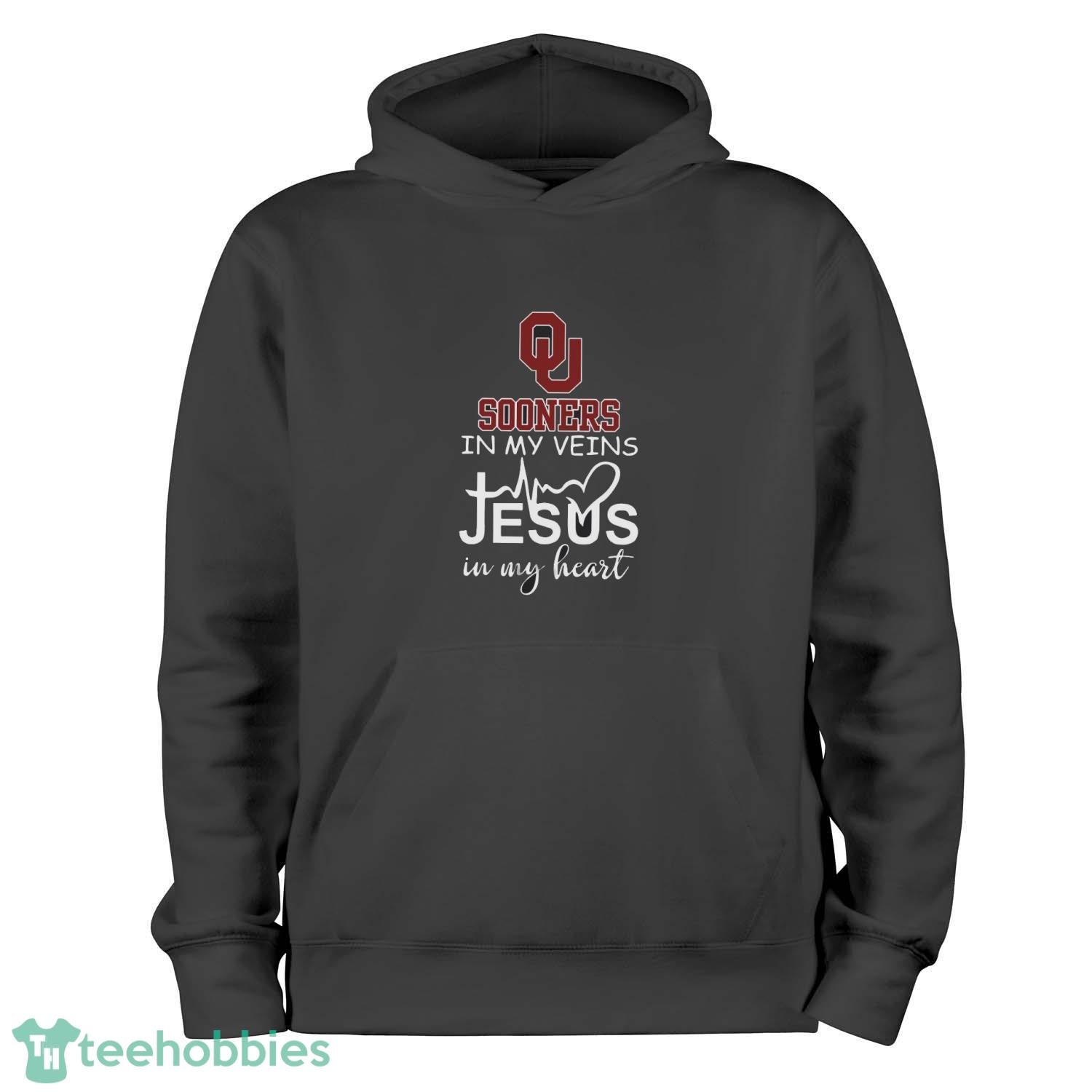 Oklahoma Sooners In My Veins Jesus In My Heart Unisex , , , Long Sleeve Tee