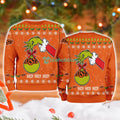 Oklahoma State Cowboys Ncaa Grinch Hand Ugly Christmas Sweater 3D