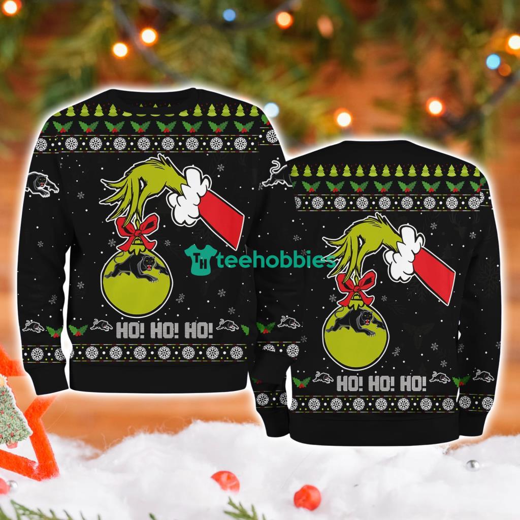 Penrith Panthers Nrl Grinch Hand Ugly Christmas Sweater 3D