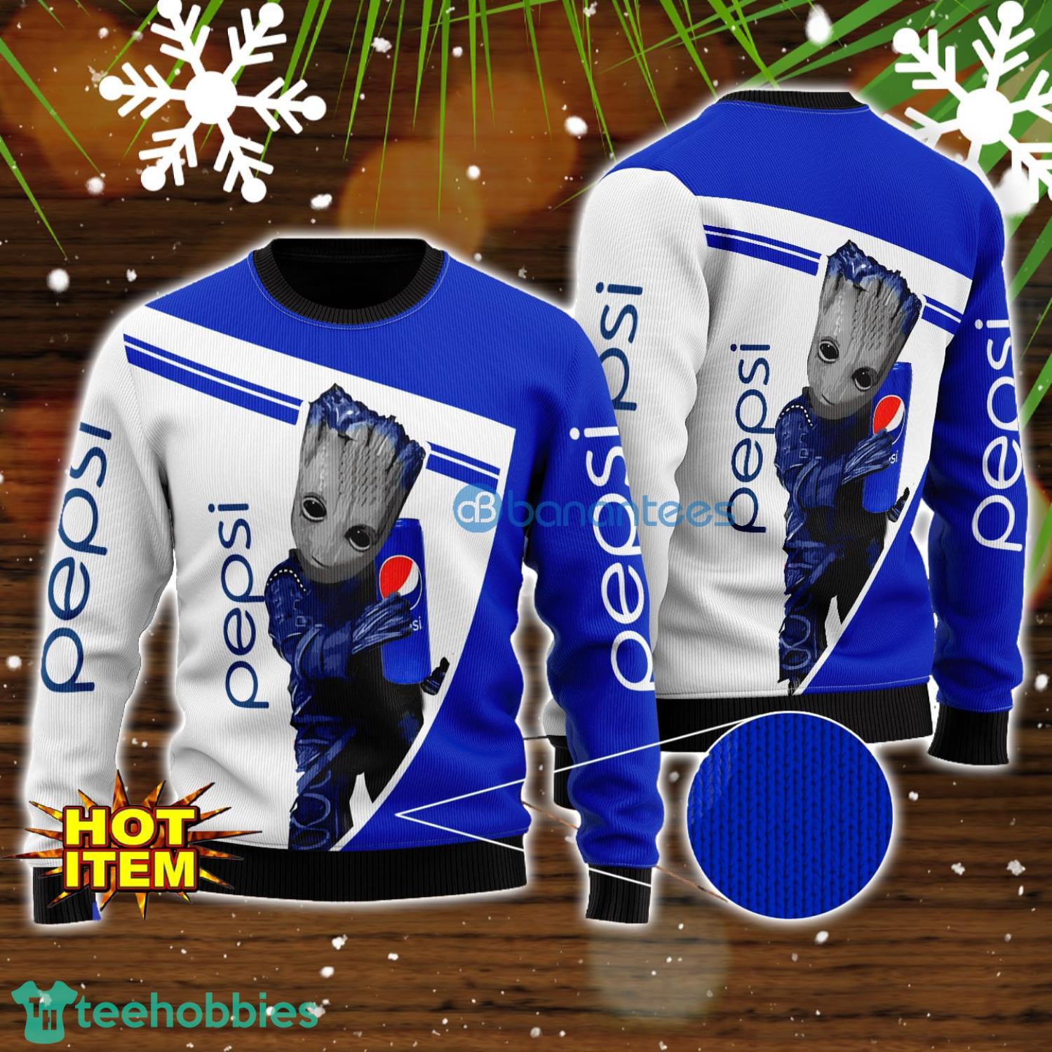 Pepsi And Baby Groot 3D Ugly Christmas Sweater For Men And Women Christmas Gift
