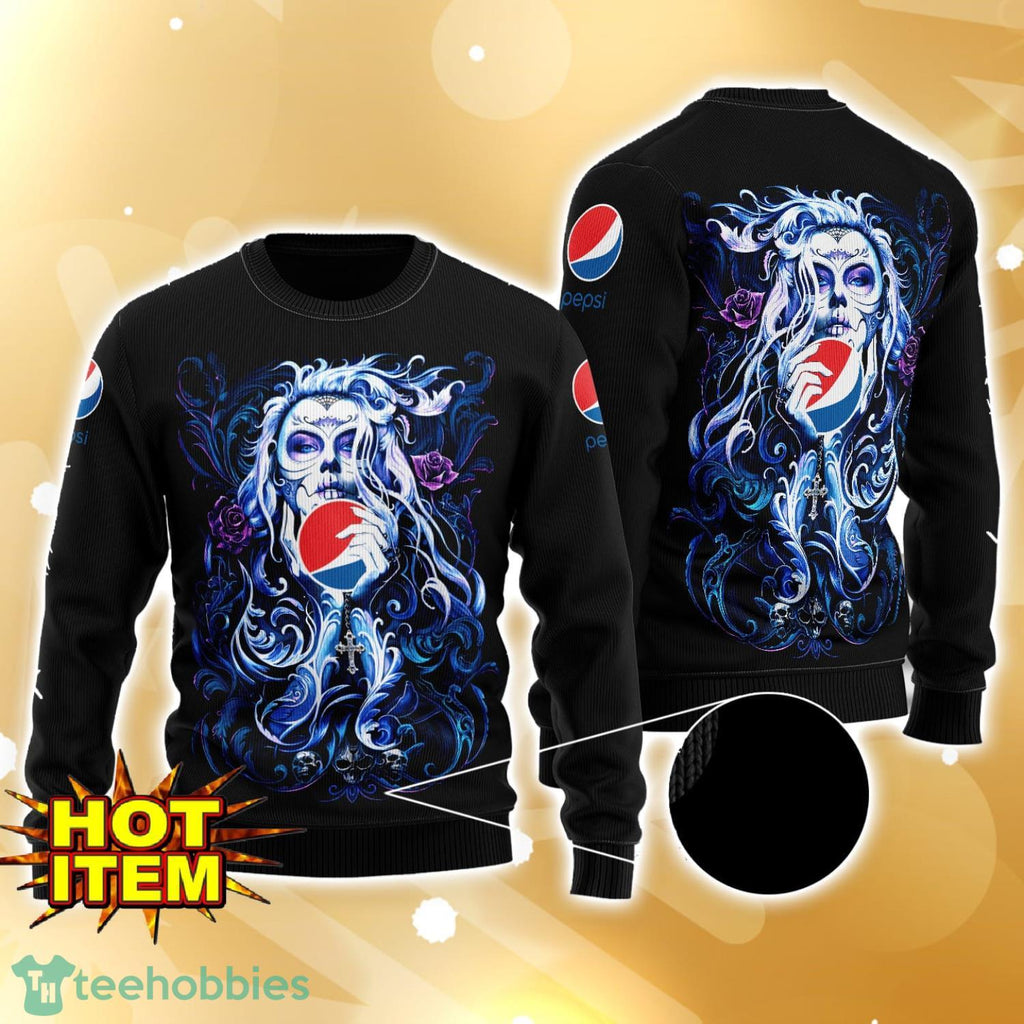 Pepsi Tattoo Girl 3D Ugly Christmas Sweater For Men And Women