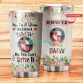 Personalized BIM Woman Flower Stainless Steel Tumbler