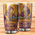 Personalized Brisbane Broncos Mascot Stainless Steel Tumbler