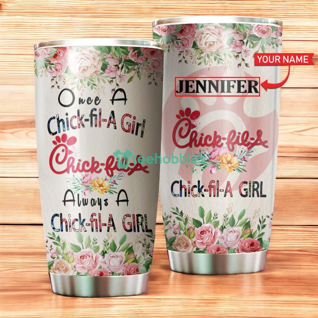 Personalized Chickfila Flower Stainless Steel Tumbler