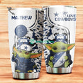 Personalized Dallas Cowboys Yoda Stainless Steel Tumbler