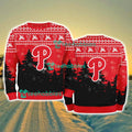 Philadelphia Phillies MLB Knitting Pattern Christmas Tree Pine Happy Ugly Sweater Merry Chistmas