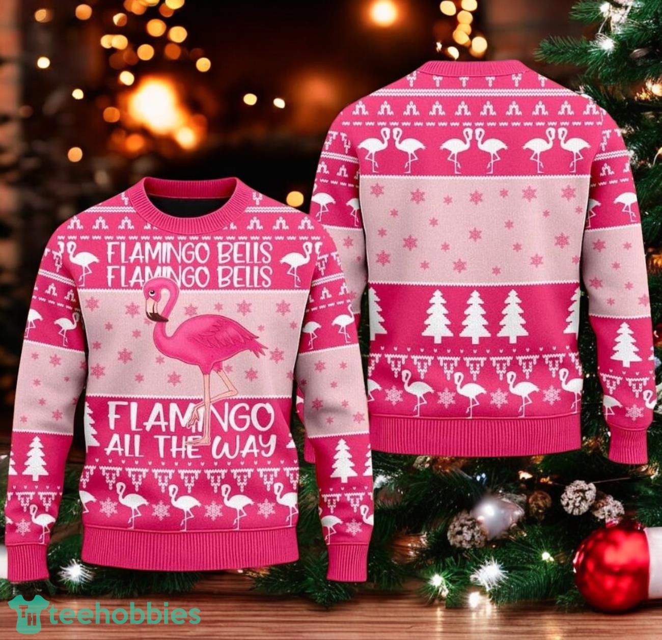 Pink Flamingo Ugly Sweater Flamingo Christmas Ugly Sweater