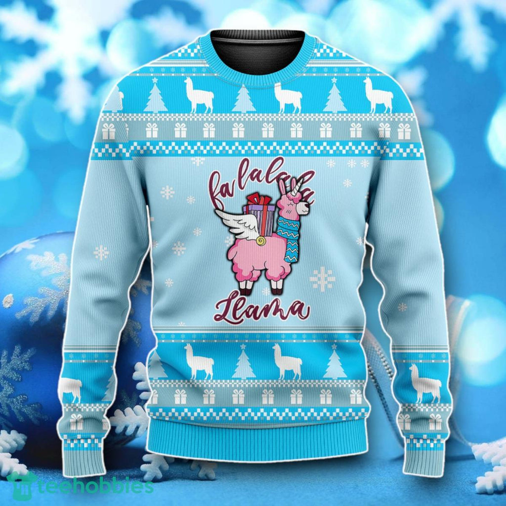 Pink Llama Ugly Christmas Sweater Unique Gift