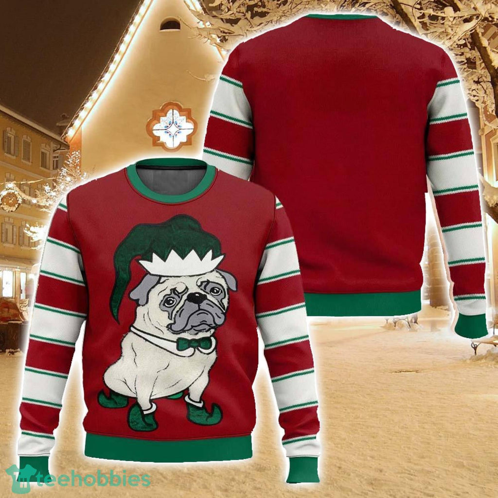 Pug Elf Christmas Ugly Christmas Sweater Christmas Gift For Family Holiday Gift