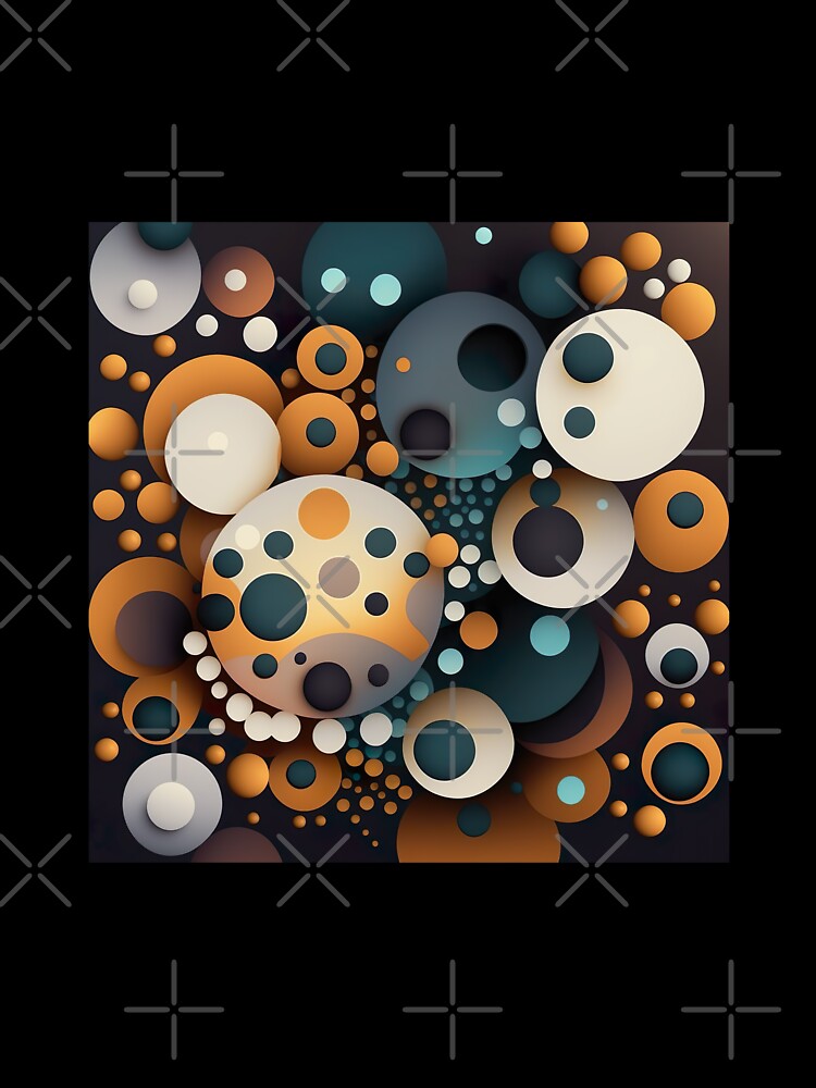 Circles ! overlapping earth colors in abstract form of polka dots design by UmagineArts