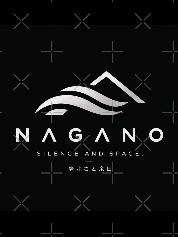 NAGANO Silence and Space Logo | Japanese Minimalist Outdoor Brand Graphic | Modern Technical Apparel Design by SiseonStudio