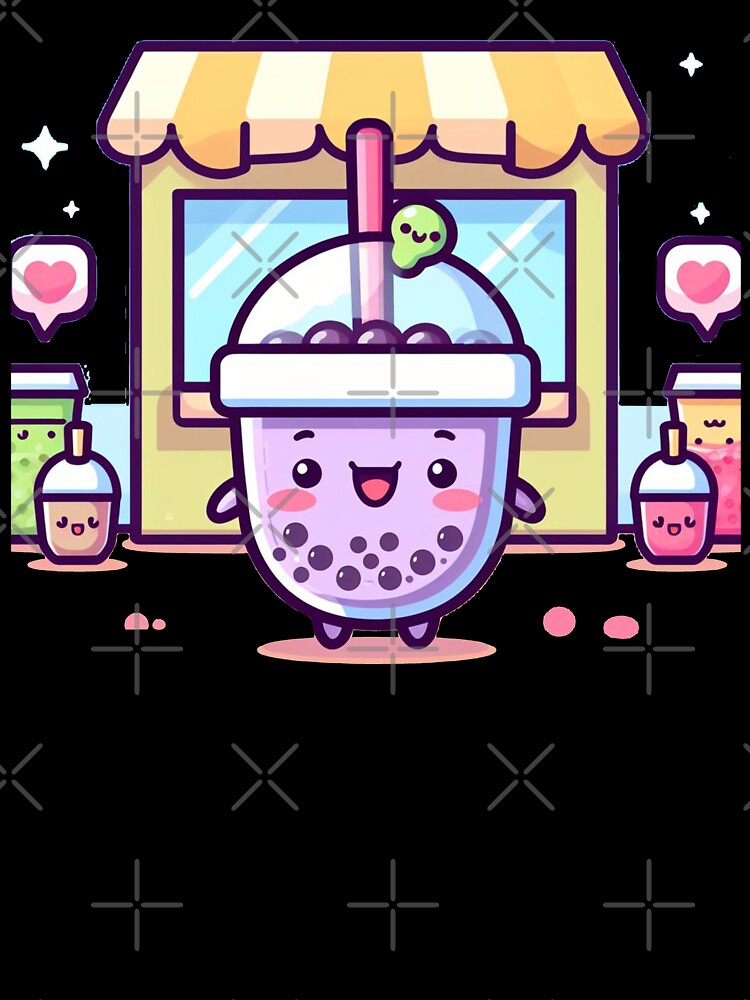 Purple bubble tea boba shop for stickers and more by SaraDatCool
