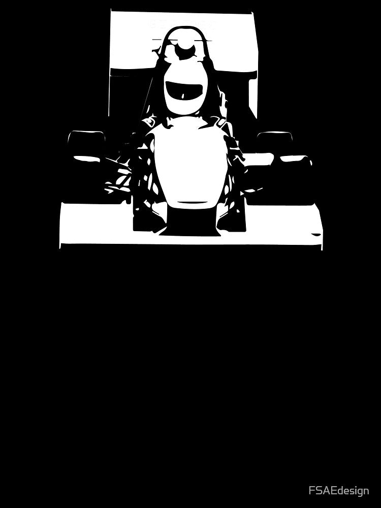 Formula Student Front view illustration in B&W by FSAEdesign