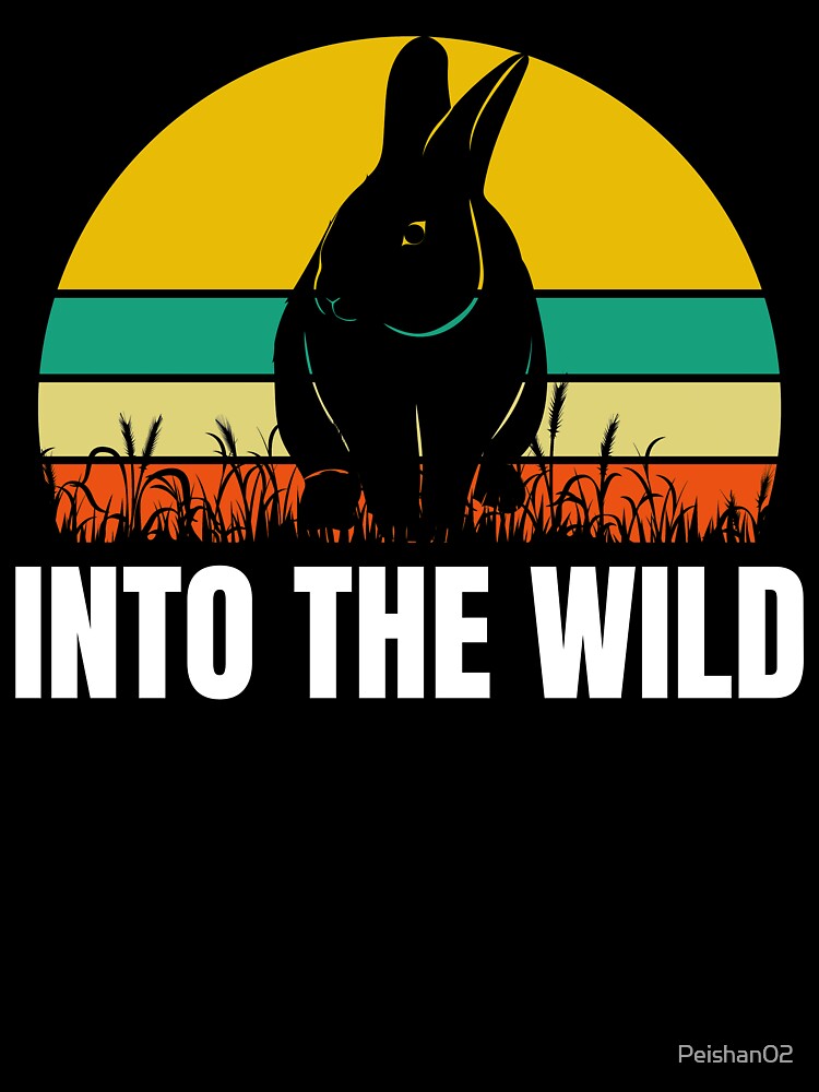 Into The Wild - Retro Vintage Sunset Rabbit by Peishan02