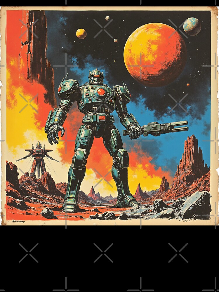 Robot Moon by MADandSANE-MArt