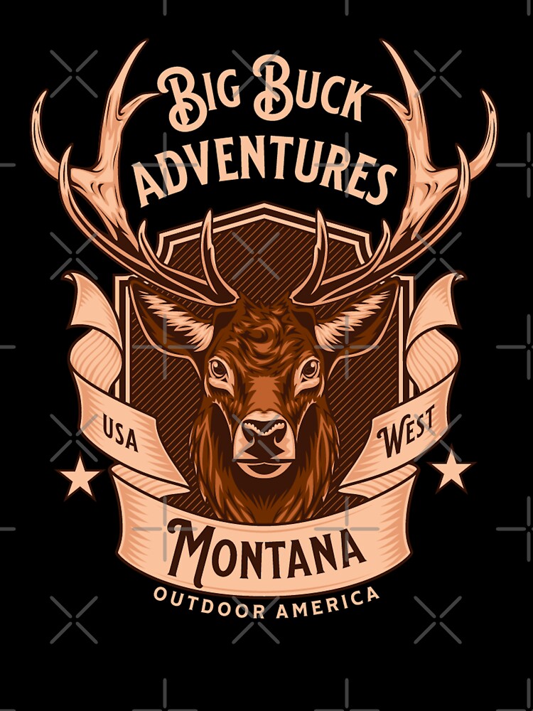 Vintage Deer Hunting Montana by CattlettArt