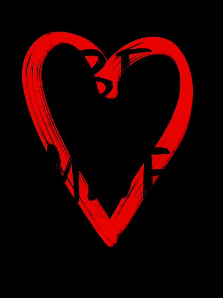 Be Mine Bold Lettering Heart by shpolka