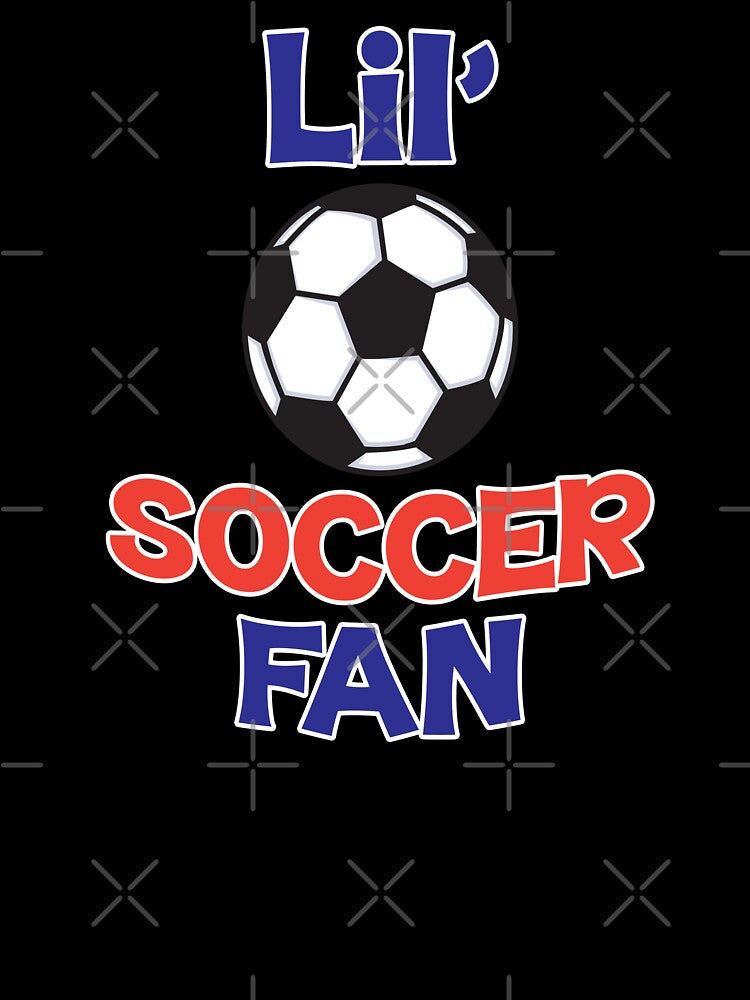 'Lil' Soccer Fan' (Black) by The Button Gal Unisex , , , Long Sleeve Tee