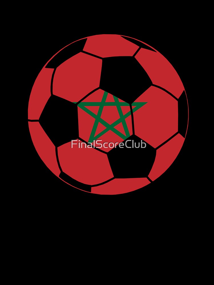 Morocco Flag Soccer Ball by FinalScoreClub Unisex , , , Long Sleeve Tee