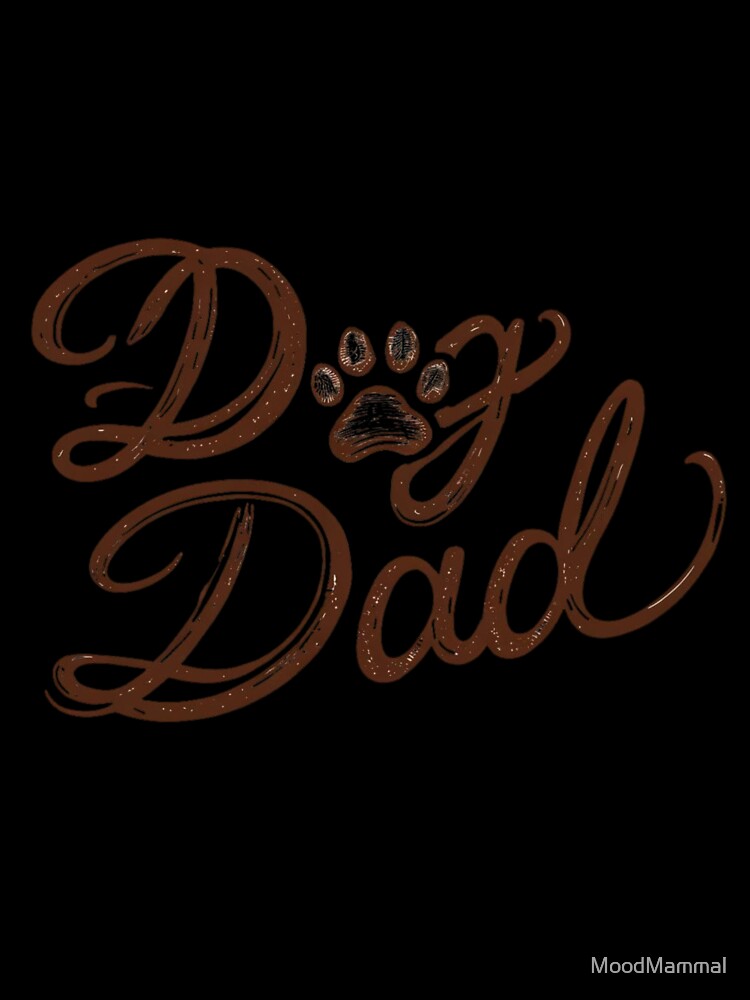 Dog Dad Handwritten Script with Paw Print by MoodMammal