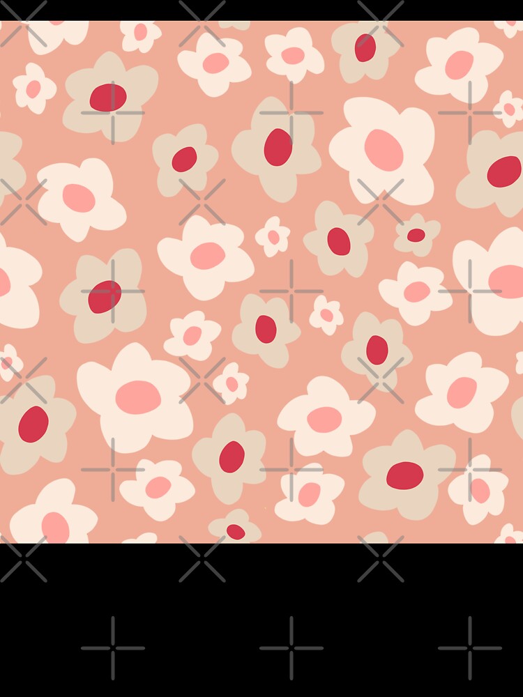 Retro Floral Surface Pattern Cantaloupe & Pink by scorpiolane