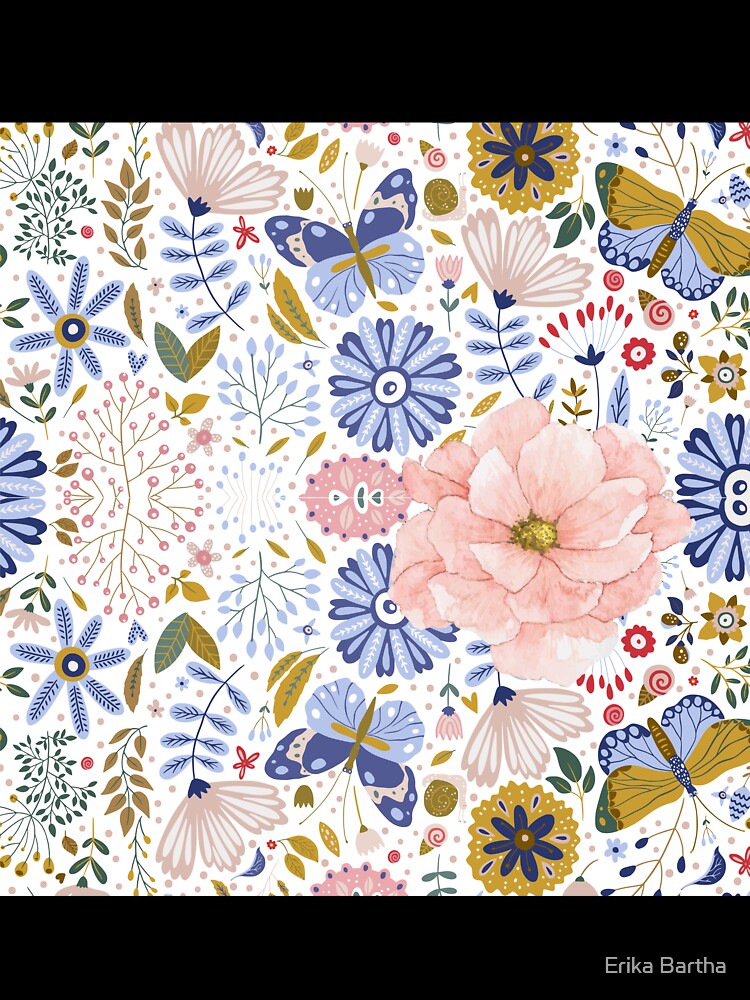 Butterflies and Wildflowers by Erika Bartha
