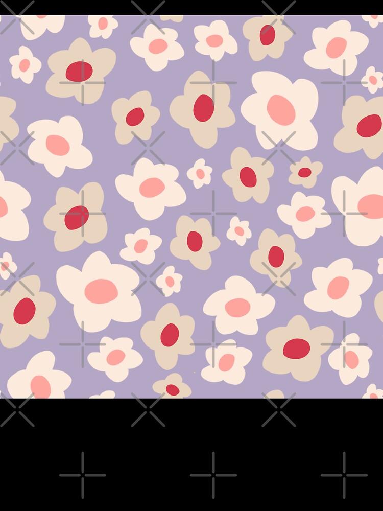 Retro Floral Surface Pattern Purple & Pink by scorpiolane