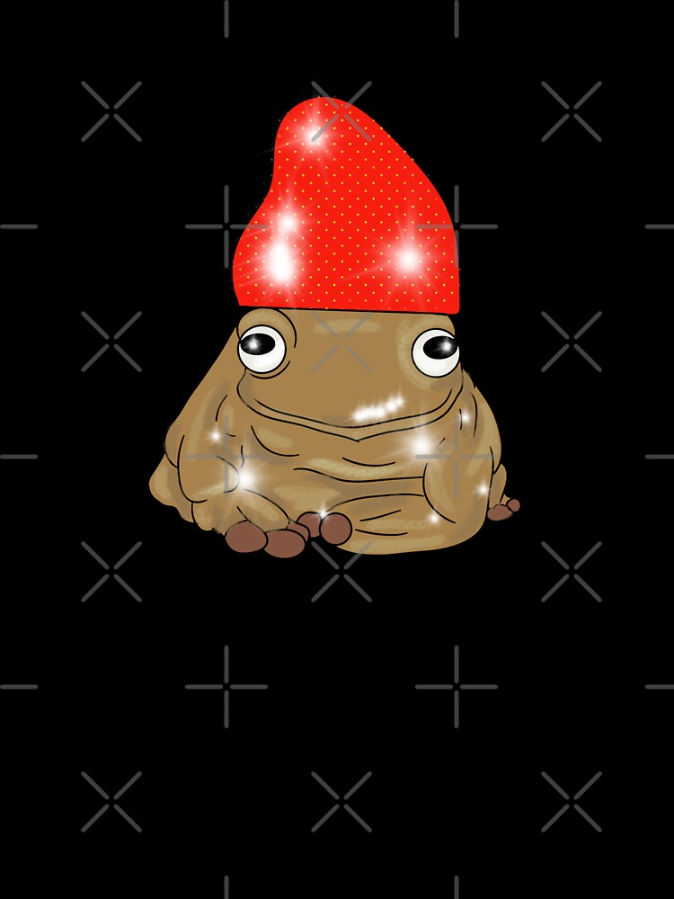 Cute frog with a strawberry on his head by Pixi-egirl