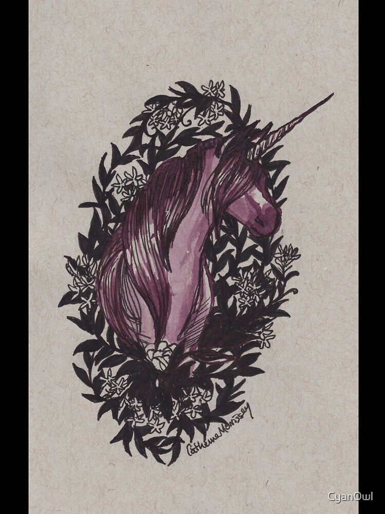 Unicorn of the Jasmine Vines by CyanOwl