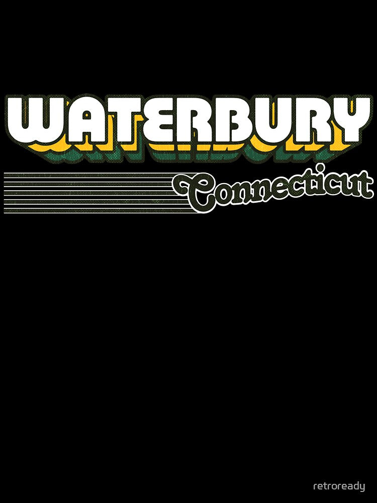 Waterbury, Connecticut | Retro Stripes by retroready