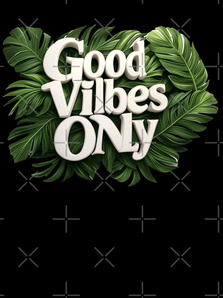 Good Vibes Only Tropical Aesthetic 3D Typography by gtrock