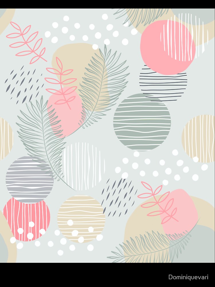 Mid Modern Nature 3. Pastel pink & grey by Dominiquevari
