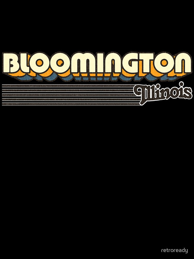 Bloomington, Illinois | Retro Stripes by retroready